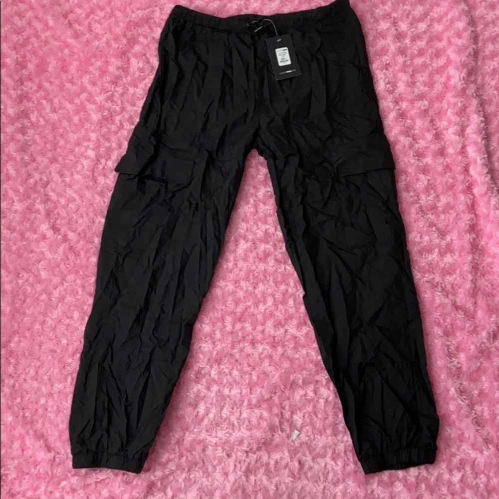 🎱black cargo joggers🎱 #fashionnovasport